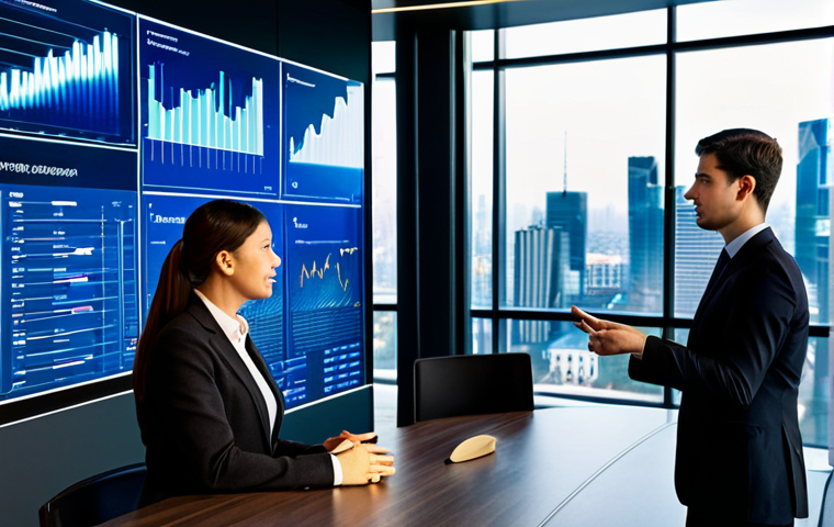 A diverse group of professional business executives, men and women, in modest business attire, gathered around a large, interactive digital display in a sleek, modern corporate boardroom. The digital display shows abstract, illuminated strategic diagrams, growth curves, and global maps, symbolizing future direction and expansion. A large window overlooks a modern city skyline at dusk. The lighting is bright and inspiring. Professional photography, high resolution, soft studio lighting, perfect anatomy, correct proportions, natural pose, well-formed hands, proper finger count, sharp focus, clean composition, safe for work, appropriate content, fully clothed, professional.